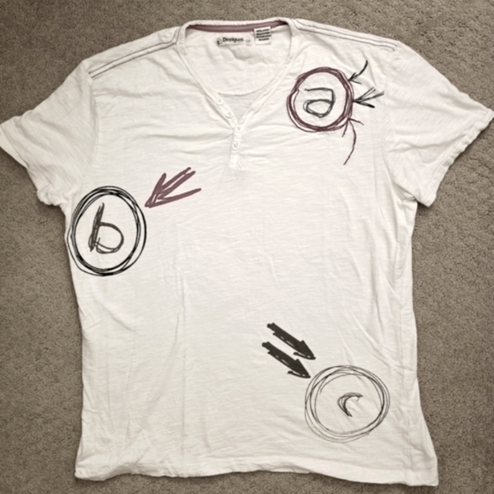 Desigual White Graphic Shirt